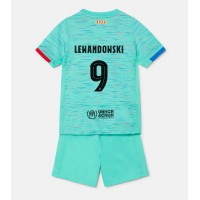 Otroški Nogometni dresi Barcelona Robert Lewandowski #9 Tretji 2023-24 Kratek Rokav (+ Kratke hlače)